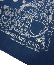 Load image into Gallery viewer, Momotaro Jeans, Japanese selvedge Denim, Bandana, made in Okayama Japan raw denim, Aitora Spain.