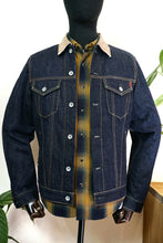 Load image into Gallery viewer, 17oz Natural Selvedge Denim Fleece Lined Modified Type III - Indigo