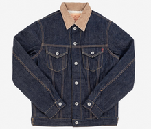 Load image into Gallery viewer, 17oz Natural Selvedge Denim Fleece Lined Modified Type III - Indigo