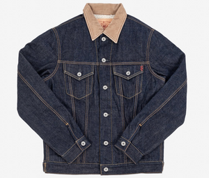 17oz Natural Selvedge Denim Fleece Lined Modified Type III - Indigo