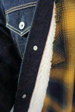 Load image into Gallery viewer, IH-526J-SL, 17oz Natural Selvedge Denim Fleece Lined Modified Type III - Indigo