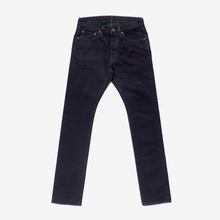 Load image into Gallery viewer, 14oz 555s Selvedge Denim Super Slim Jeans - Indigo Overdyed Black