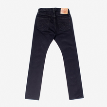 Load image into Gallery viewer, 14oz 555s Selvedge Denim Super Slim Jeans - Indigo Overdyed Black