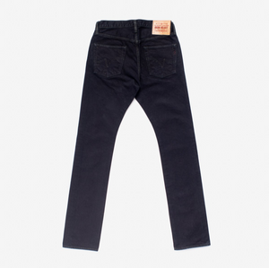 14oz 555s Selvedge Denim Super Slim Jeans - Indigo Overdyed Black