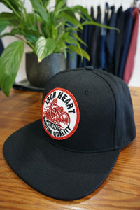 Iron Heart Snapback Cap - Black