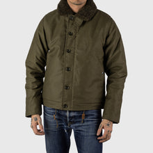 Load image into Gallery viewer, IHM-37-ODG, Iron Heart N1 Deck Jacket OILED - Olive