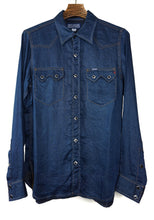 Load image into Gallery viewer, Iron Heart 6.5oz Linen &quot;Denim&quot; Sawtooth Indigo Shirt