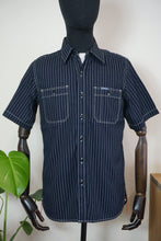 Load image into Gallery viewer, Iron Heart 6oz Wabash Short Sleeved Work Shirt - Indigo