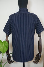 Load image into Gallery viewer, Iron Heart 6oz Wabash Short Sleeved Work Shirt - Indigo