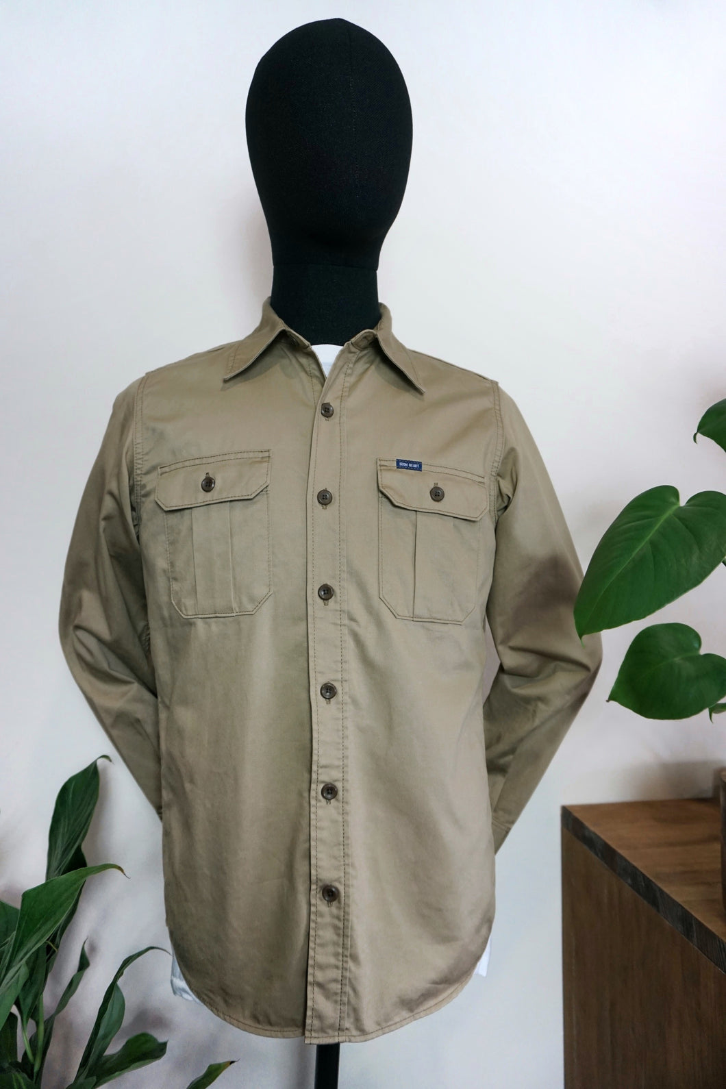 IHSH-319-KHA, 8oz Military Shirt - Khaki