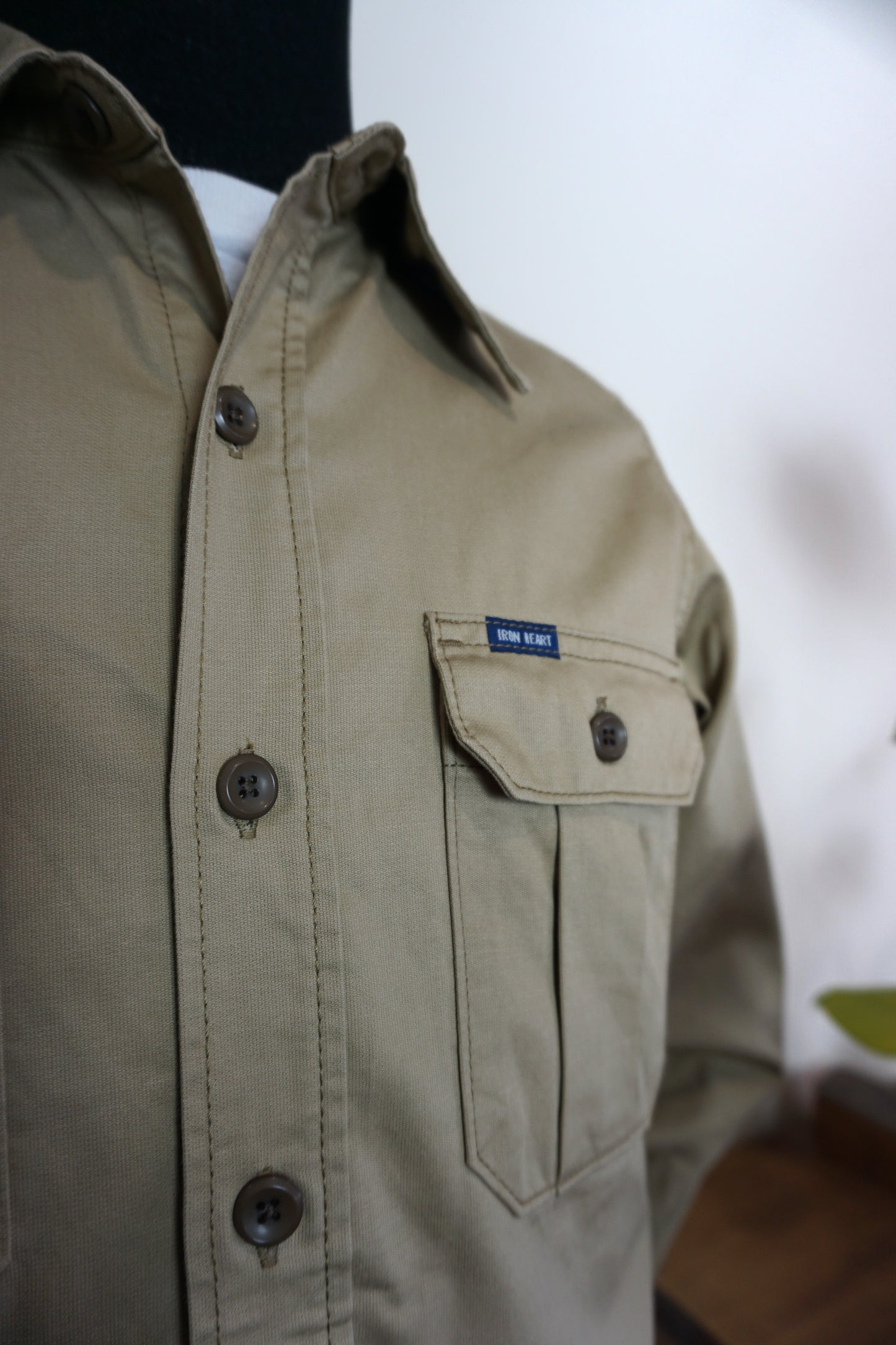 IHSH-319-KHA, 8oz Military Shirt - Khaki