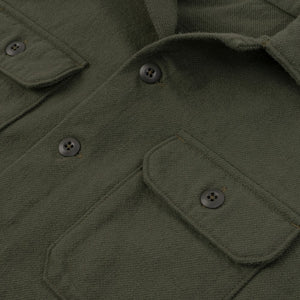 IHSH-346-ODG, 10oz Recycled Nylon Mechanic Work Shirt - Olive Drab Green