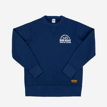 Load image into Gallery viewer, Printed 14oz Ultra Heavyweight Loopwheel Cotton Crew Neck Sweat - Navy