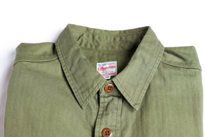 MOMOTARO Herringbone Shirt - Green