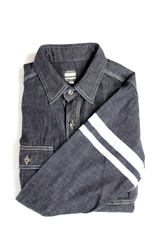 Momotaro Jeans, GTB Selvedge Shirt, Japanese selvedge Denim, 8oz, Lot SJ091D ID, made in Okayama Japan raw denim, Aitora Spain.