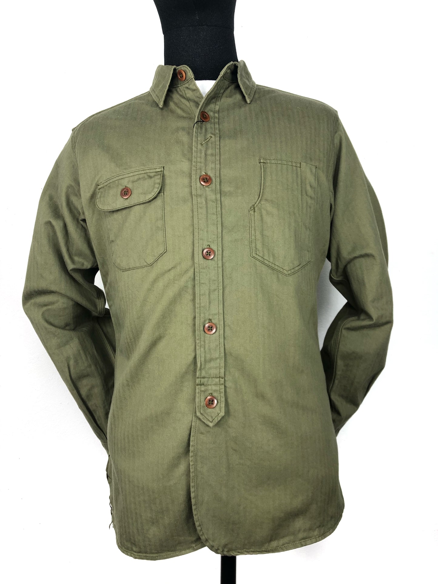 MOMOTARO Herringbone Shirt - Green