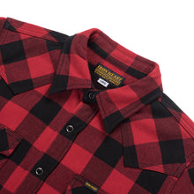 Load image into Gallery viewer, Iron Heart denim, IHSH-232-RED, UHF shirt, Japanese selvedge jeans, raw heavyweight, made in Japan, Aitora Spain.  Edit alt text